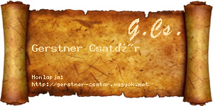 Gerstner Csatár névjegykártya